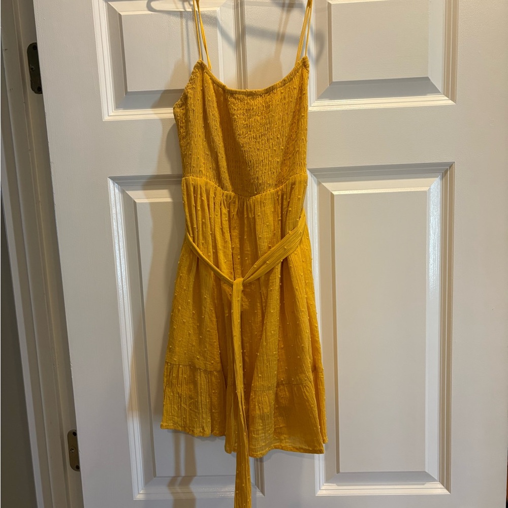Yellow Spaghetti Strap Sundress